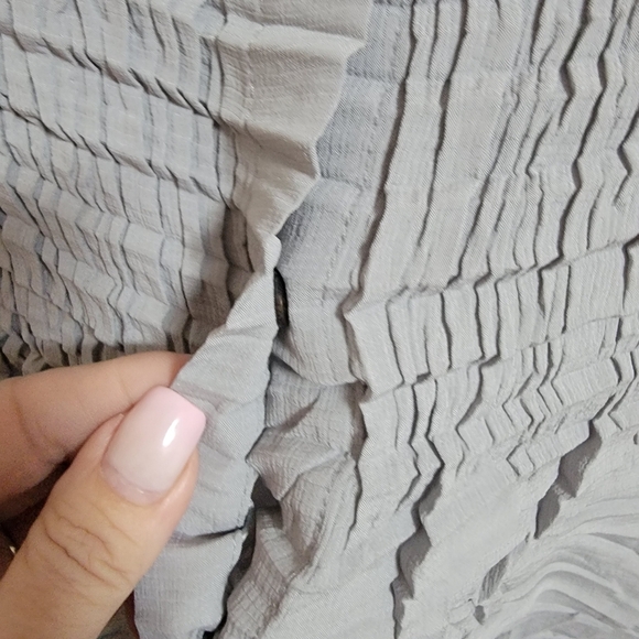 Babette - Art to Wear - Gray Combo Pleat Snap Front Jacket - Picture 3 of 5